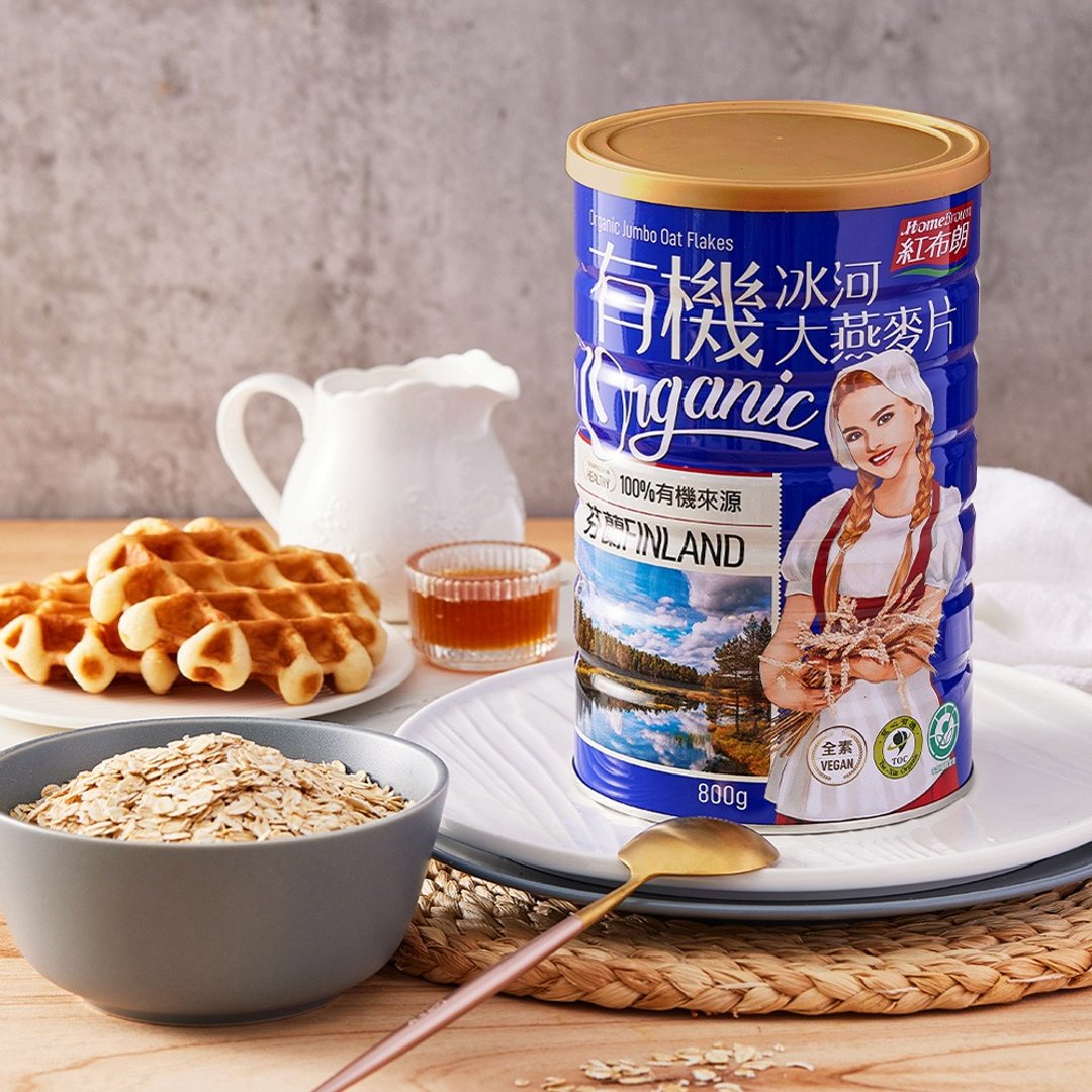 红布朗 有机冰河大燕麦片 (800g/罐) 冲泡/早餐/健康 - 谷物麦片 - 其他金属 