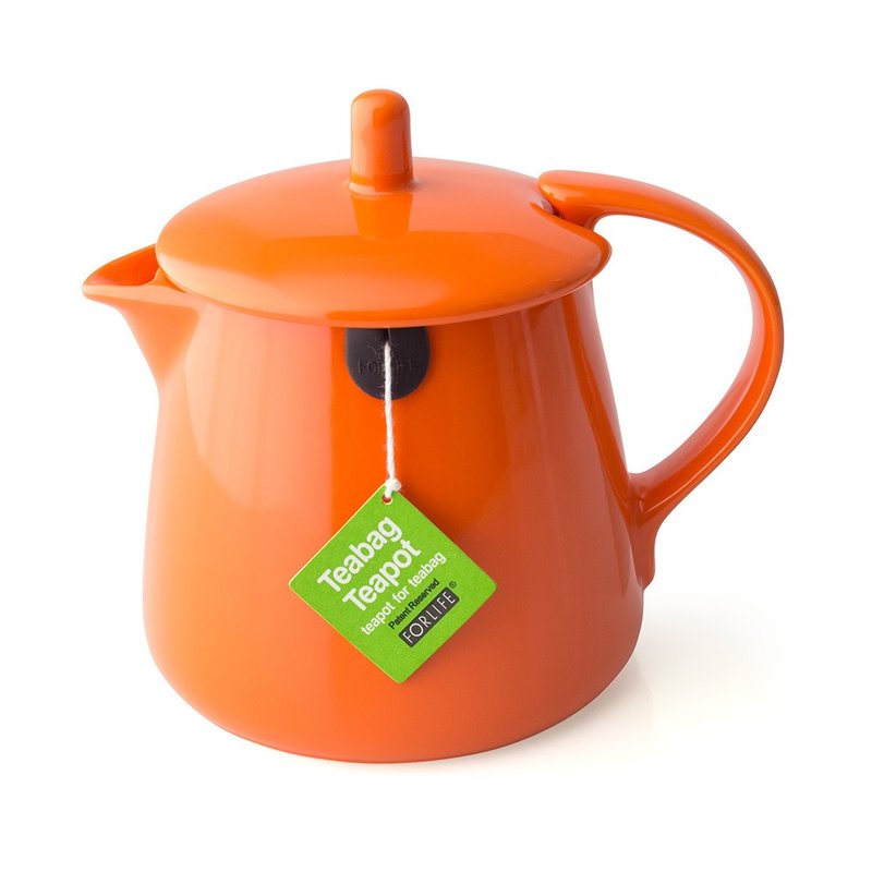 【节日送礼】美国FORLIFE茶包壶-红萝卜橘 (茶包茶壶) - 茶具/茶杯 - 瓷 橘色