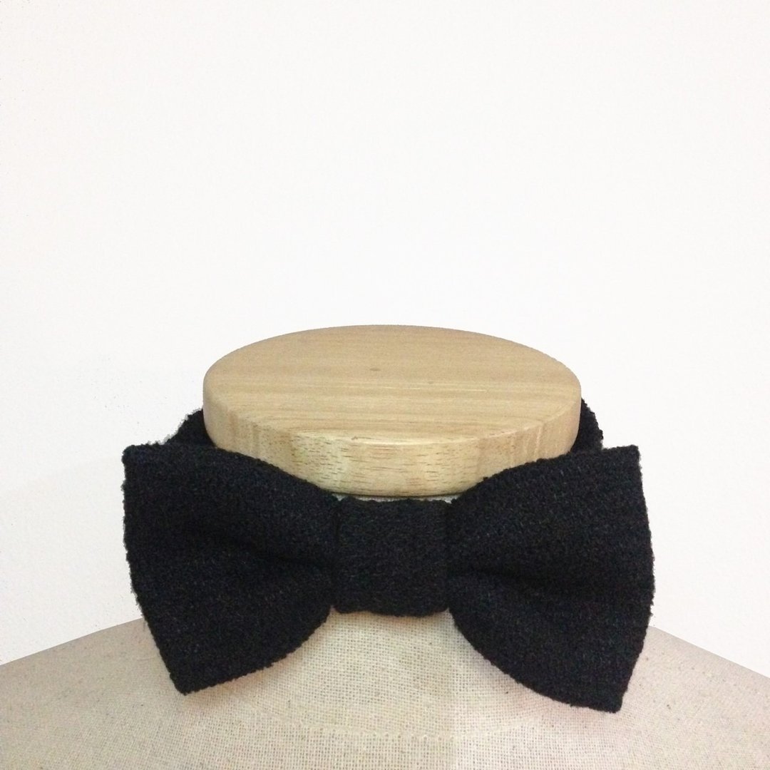 Bow Tie BLACK - 领带/领带夹 - 棉 黑色
