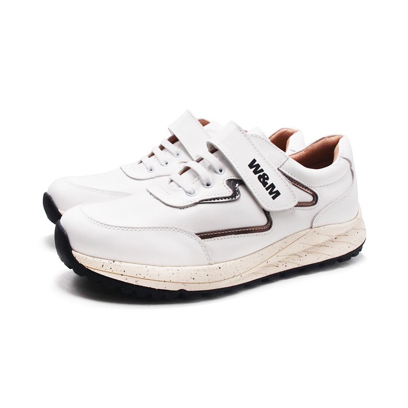 W&M MIT魔鬼毡耐磨休闲鞋 男鞋-白 - 男款休闲鞋 - 真皮 