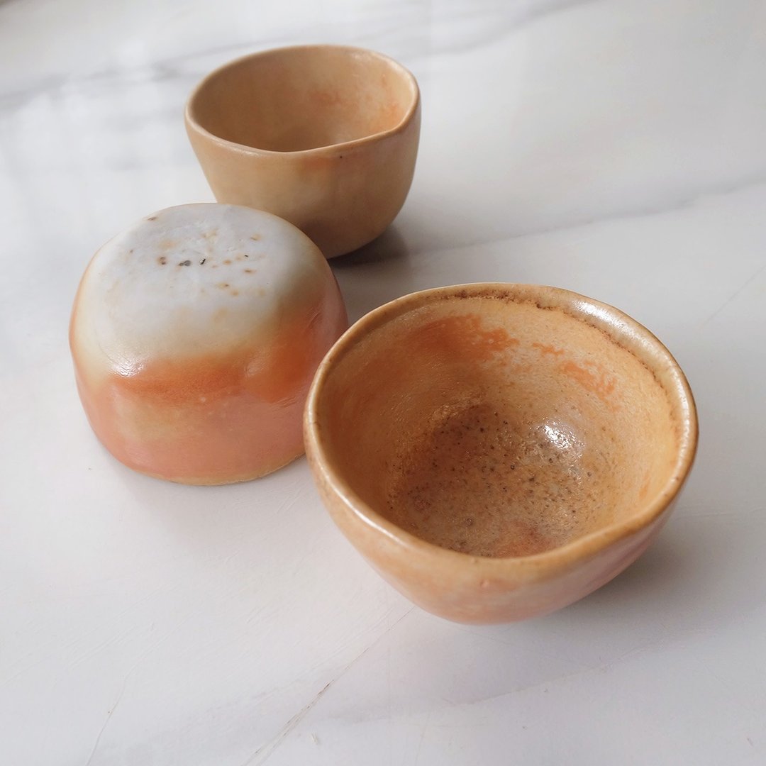 手工柴烧流光落灰日式瓷杯 - 茶具/茶杯 - 瓷 