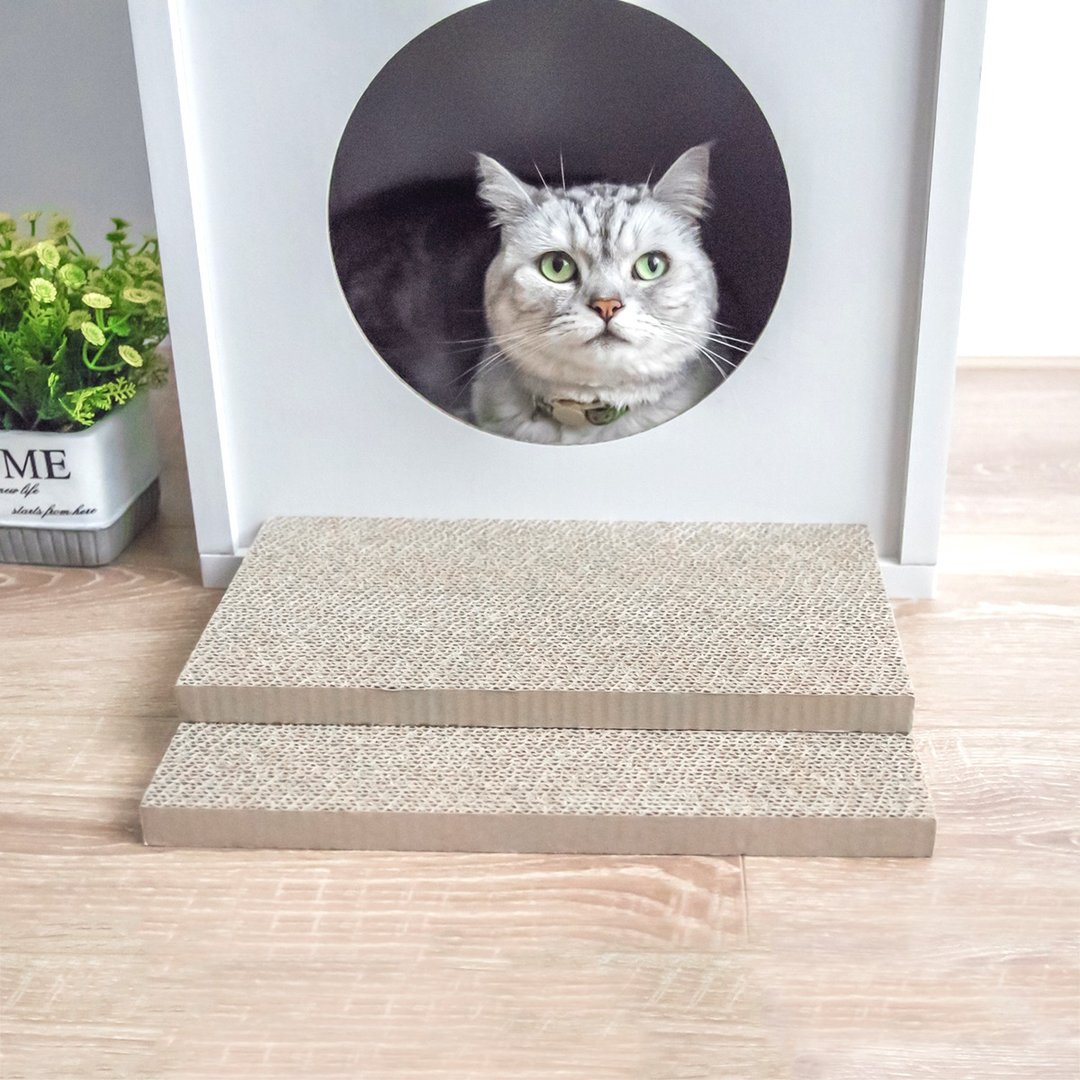 【安阁家】胖胖猫抓板(2片) - 可替换胖胖版躲猫猫柜内抓板 - 抓板/跳台 - 纸 
