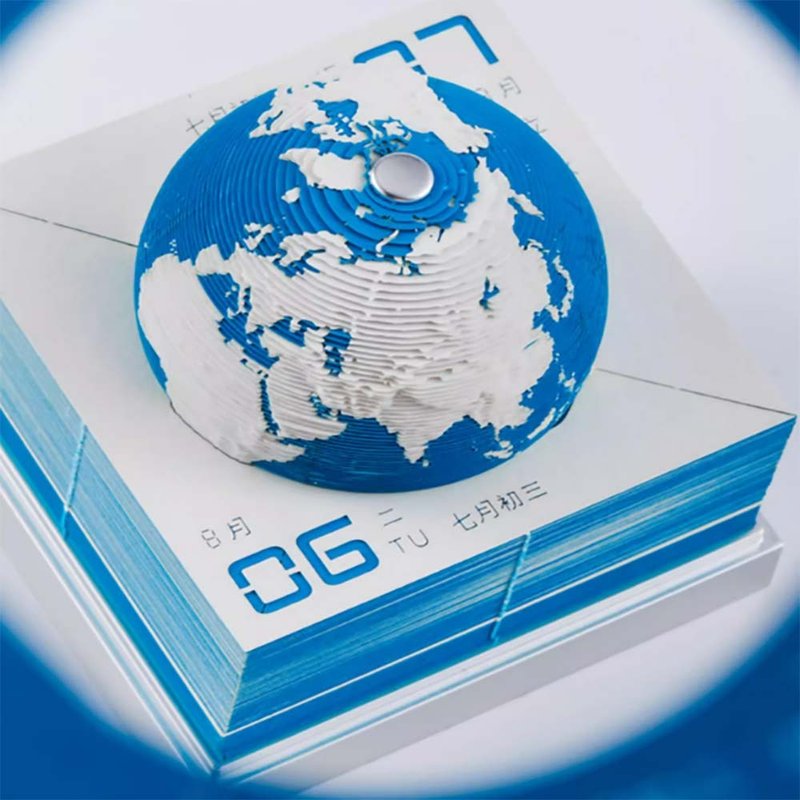 【免运】纸志2024纸志地球模型龙年台历创意摆件 - 便条纸/标签贴 - 其他材质 多色