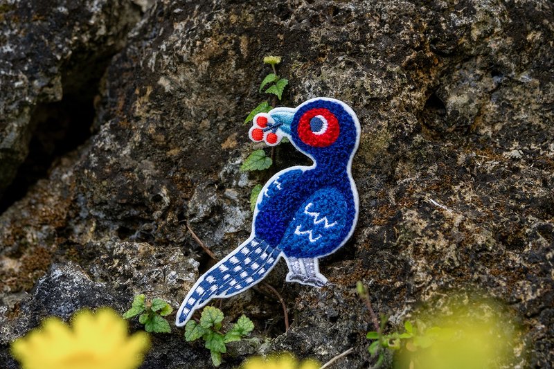 刺绣贴纸【台湾帝雉】立体刺绣 DND - 贴纸 - 其他人造纤维 