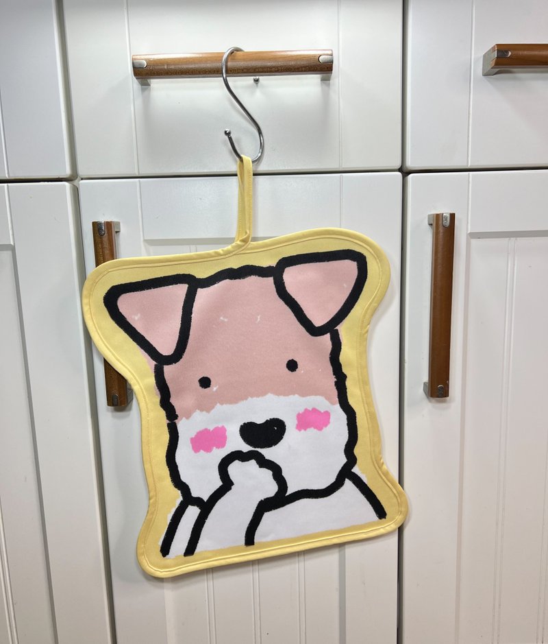 Wirefoxterrier 刚毛猎狐梗 造型擦手巾 oops! 黄 - 毛巾浴巾 - 聚酯纤维 黄色