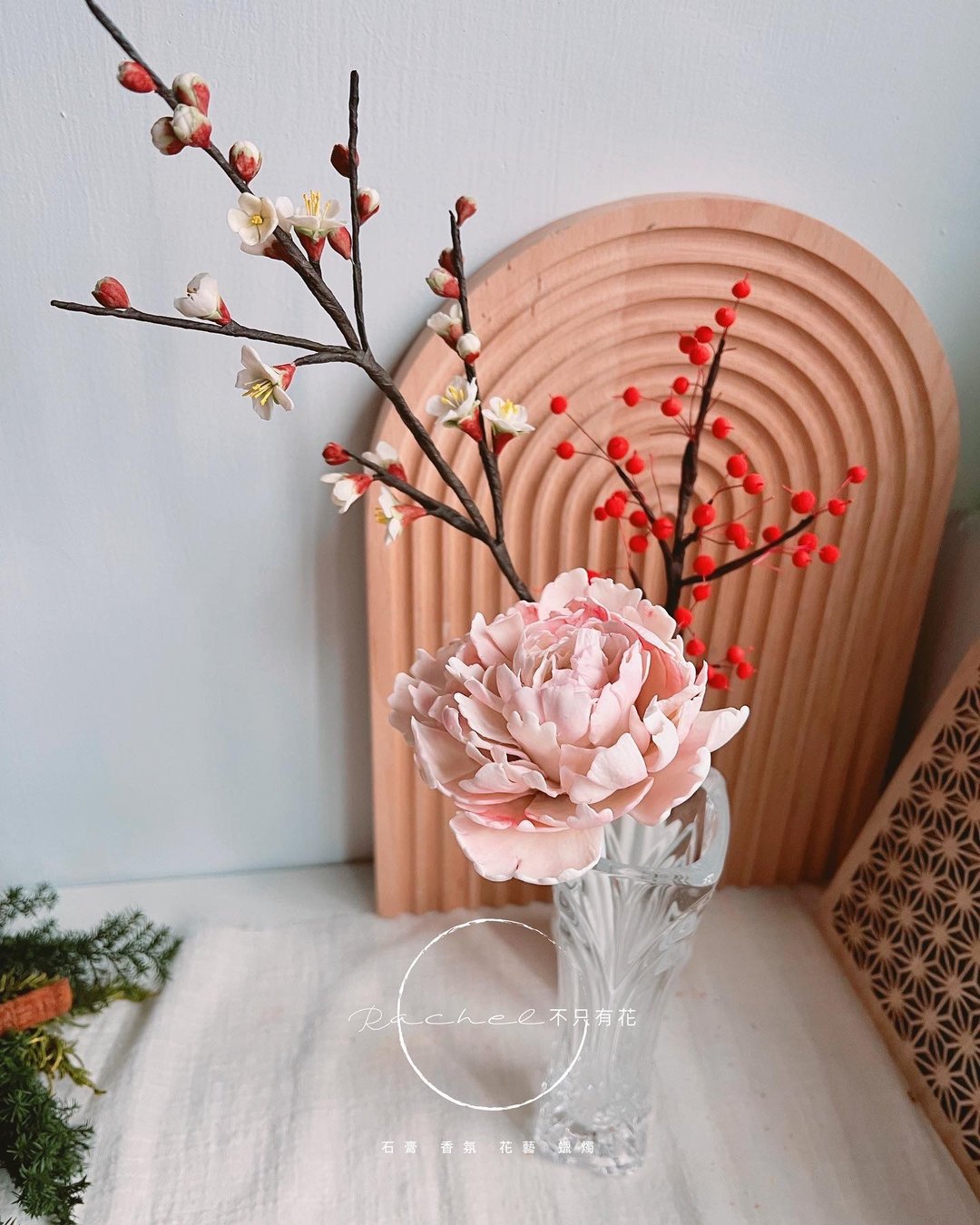 石膏花-牡丹体验课 - 蜡烛/香氛 - 其他材质 