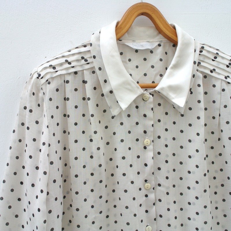 │Slowly│点点点复古-古着衬衫│vintage.复古.文艺.学院风.街头.率性 - 中性连帽卫衣/T 恤 - 其他材质 多色