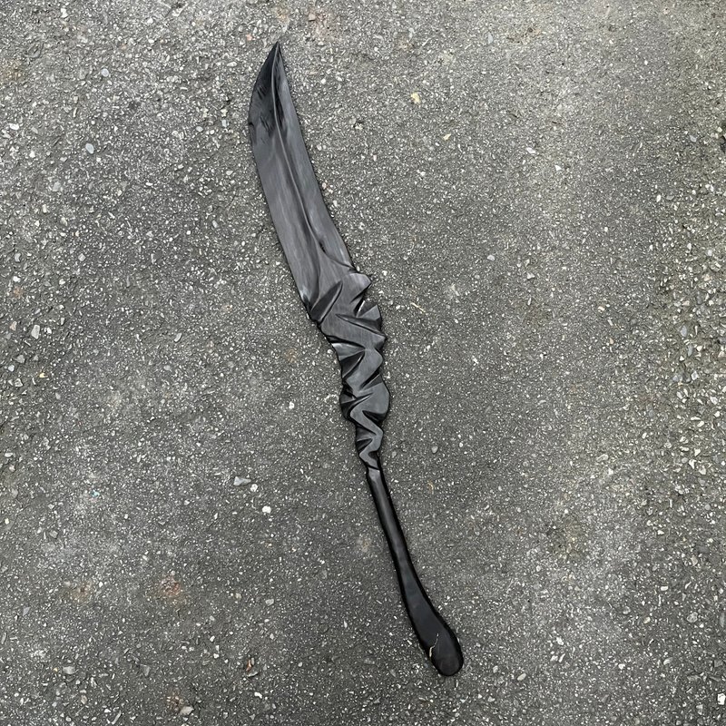 我贩剑　黑妖刀　存生垓灭　手工木剑　艺术木刀　魔剑 - 摆饰 - 木头 黑色