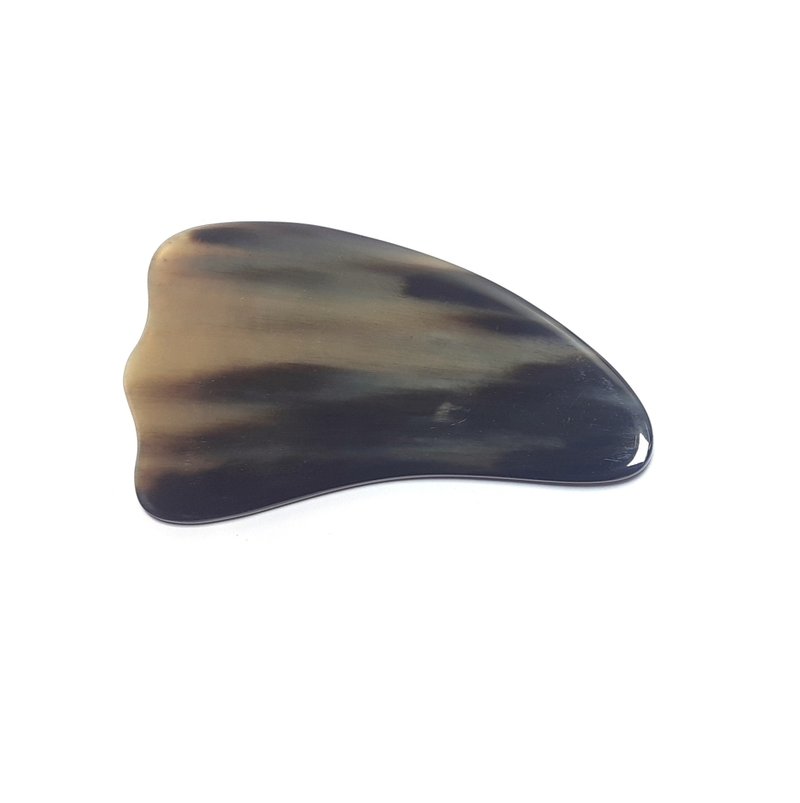 刮痧工具脸部头部身体按摩刮刀天然水牛角手工制作 - 脸部按摩/清洁工具 - 环保材料 咖啡色