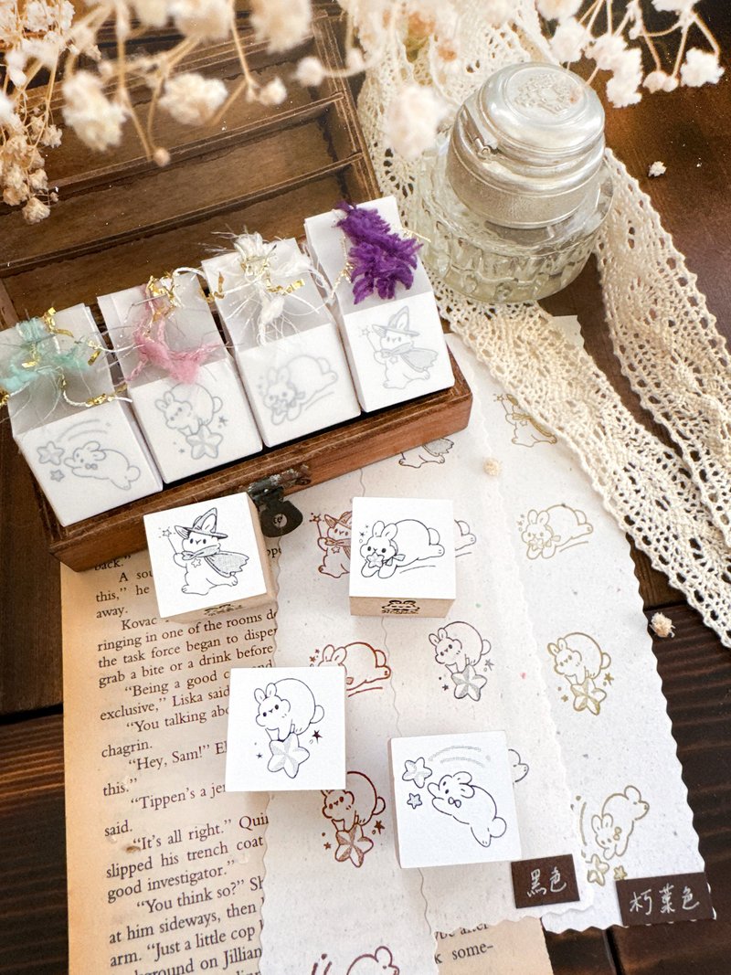 小兔与星小印章－三款 - 印章/印台 - 木头 紫色