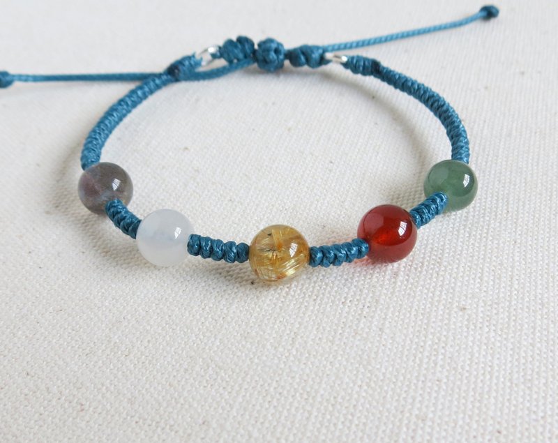 本命年【开运五行珠】韩国蜡线手链*SJ49*招财、避邪、防小人 - 手链/手环 - 宝石 多色