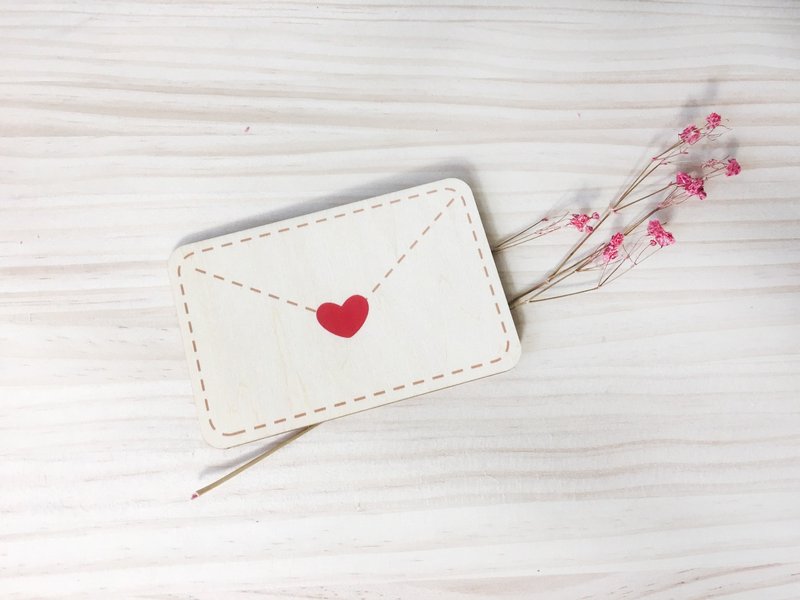 温暖木质卡片 免费客制化 - 卡片/明信片 - 木头 咖啡色