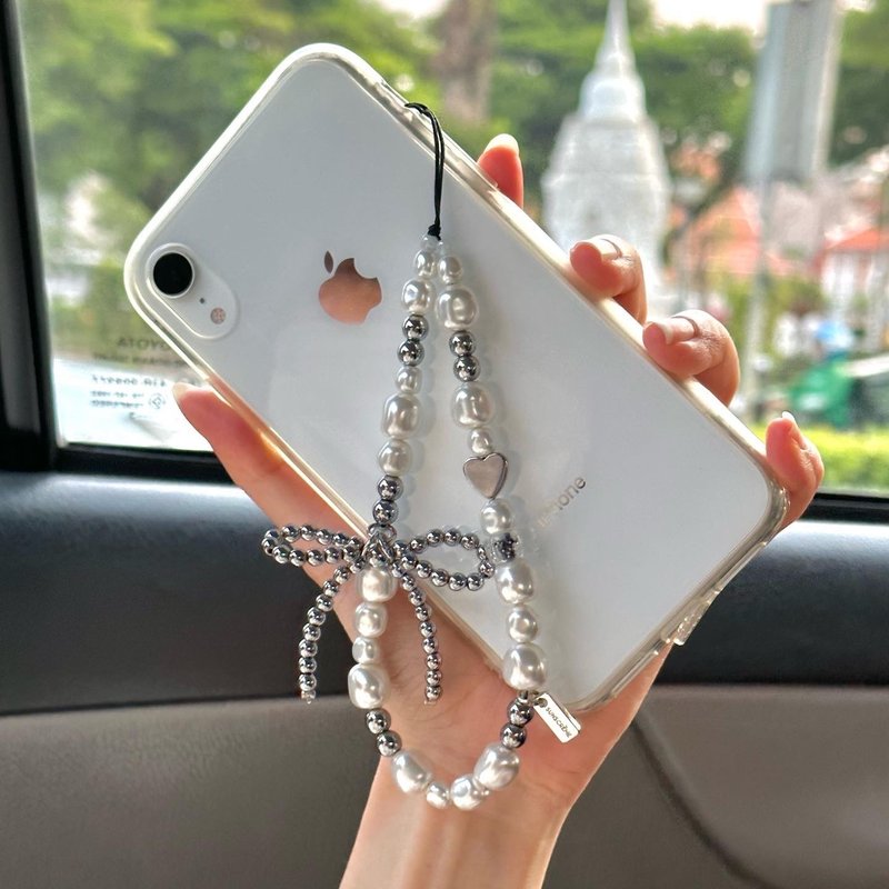 银丝带手机带（手机支架） - 挂绳/吊绳 - 其他材质 