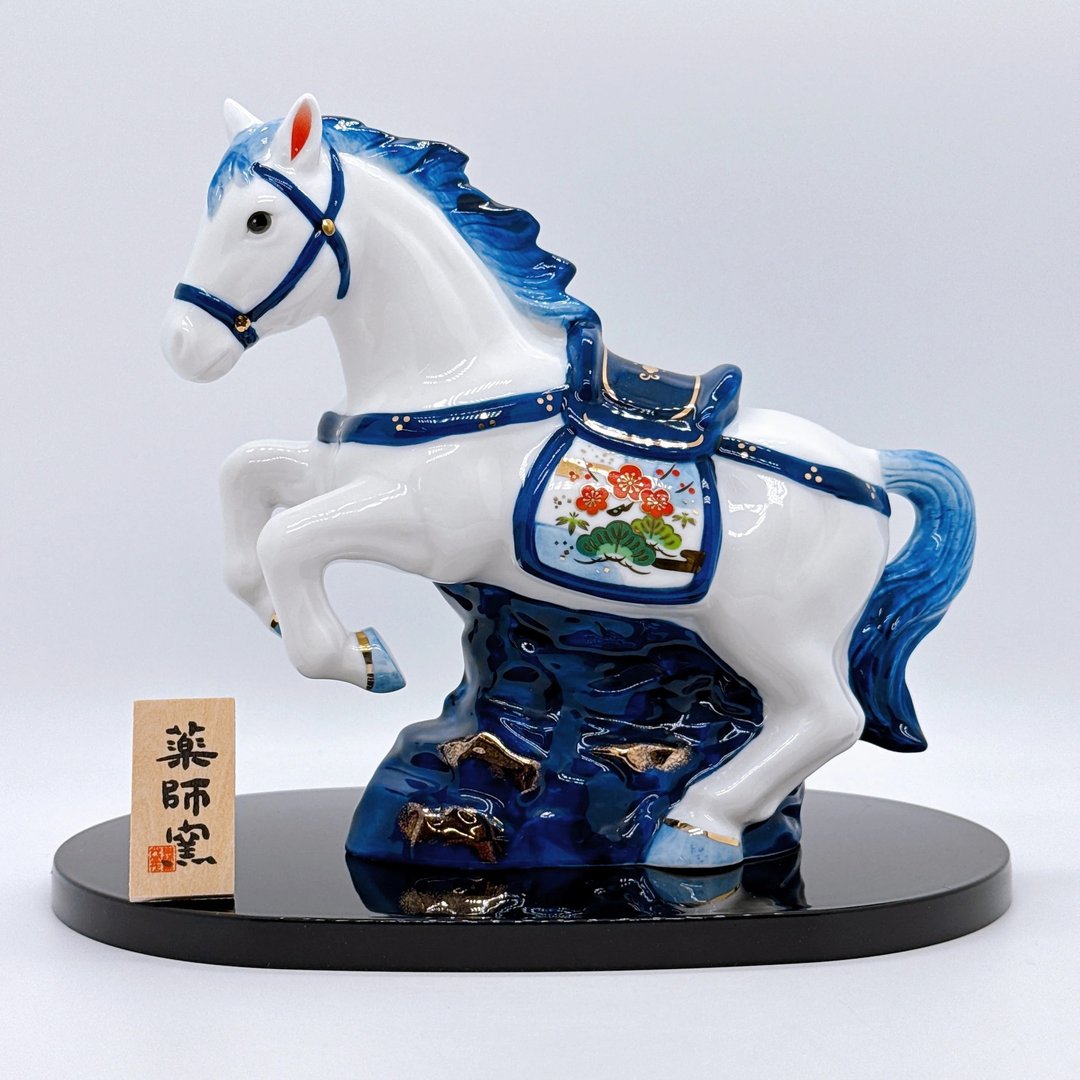 【马年飞跃】日本染锦招福马年 天翔 - 摆饰 - 瓷 白色