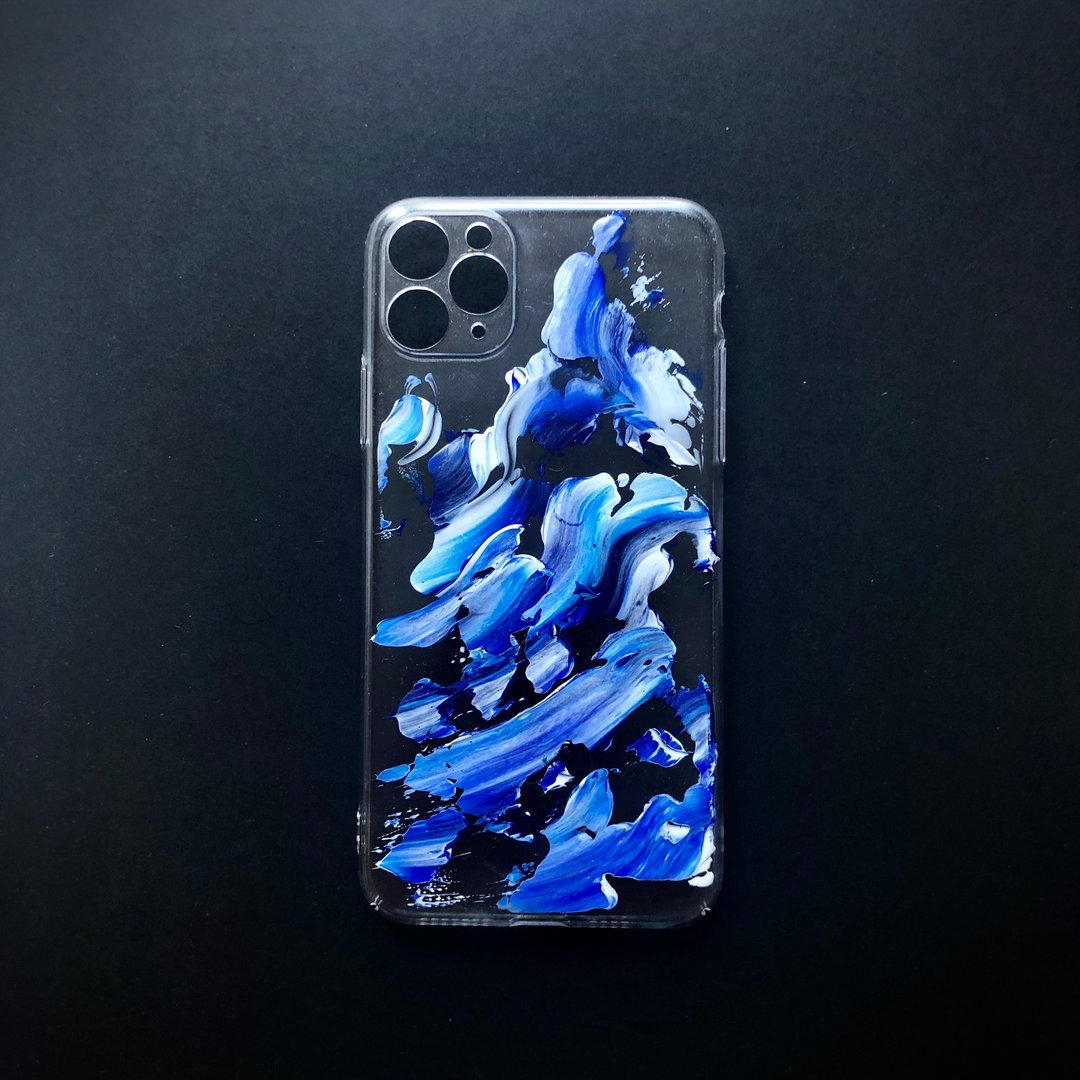 Acrylic 手绘抽象艺术手机壳 | iPhone 11 Pro Max |  Blue Sky - 其他 - 压克力 蓝色