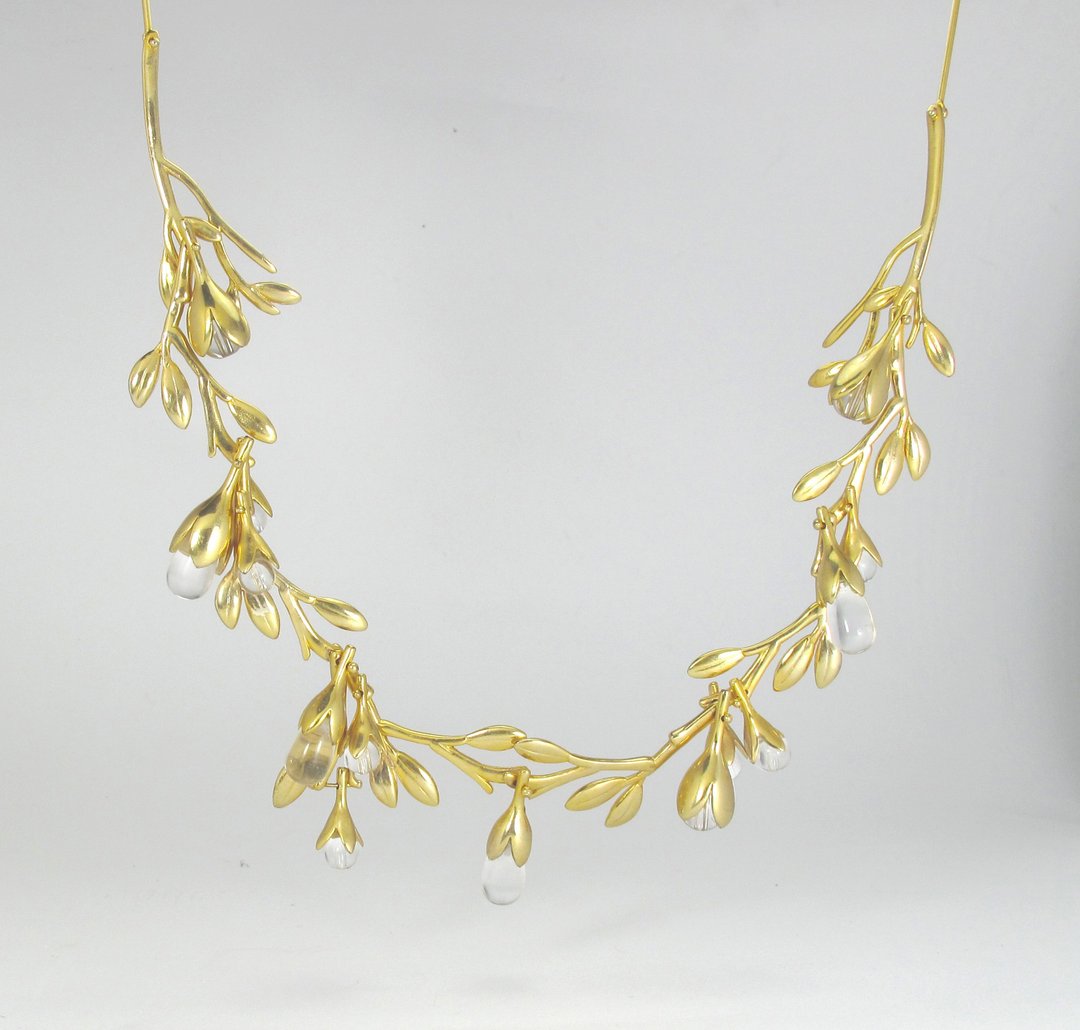 Necklace Quartz ,dew drop,morning dew - 项链 - 其他金属 