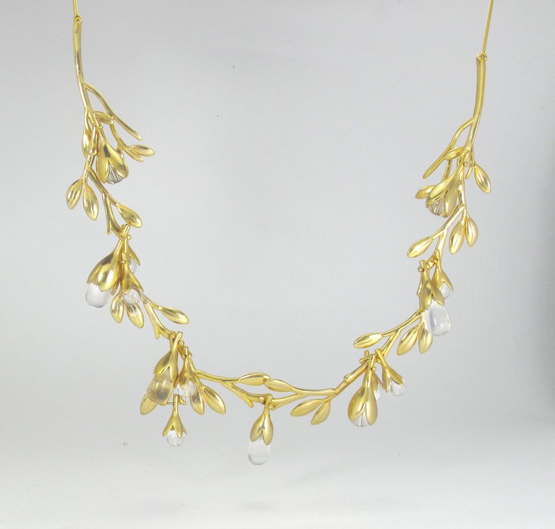 Necklace Quartz ,dew drop,morning dew - 项链 - 其他金属 