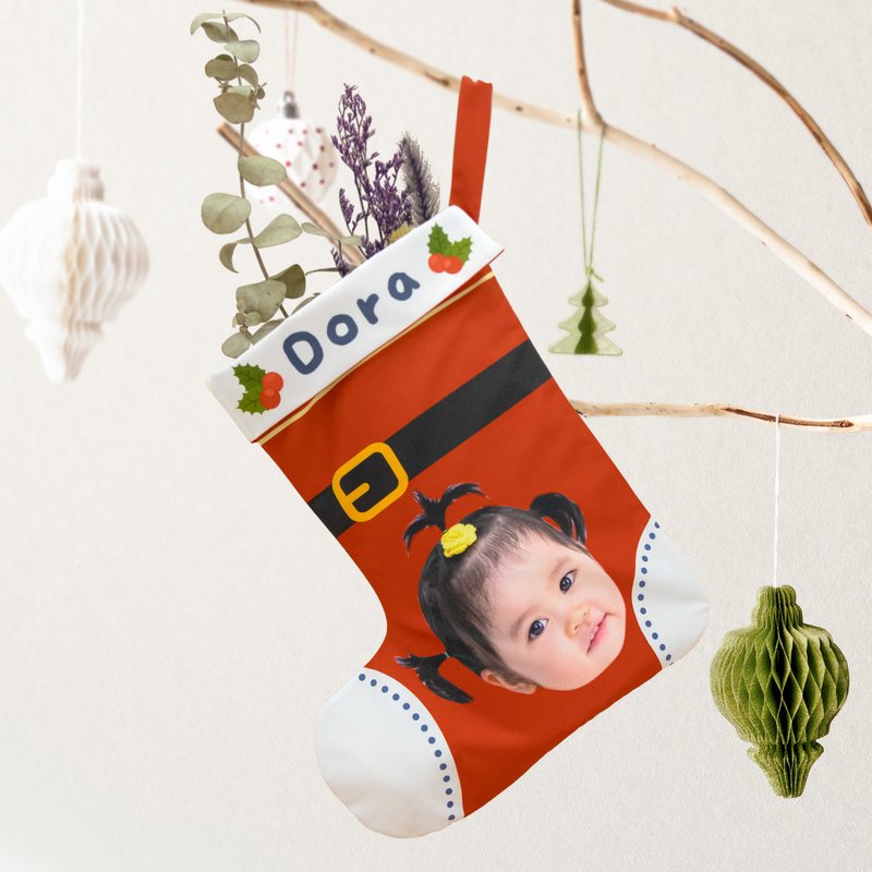 【定制长筒圣诞袜礼物袋】圣诞礼物－礼物收纳袋 - 墙贴/壁贴 - 聚酯纤维 