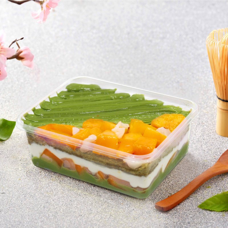 【旧卖场】【夏天必尝甜点】抹茶杨枝甘露–抹茶芒果荔枝甜点弁当 - 蛋糕/甜点 - 新鲜食材 