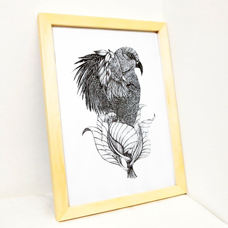 (含框) 原创手绘艺术复制画 - 羽翼 - 海报/装饰画/版画 - 纸 白色