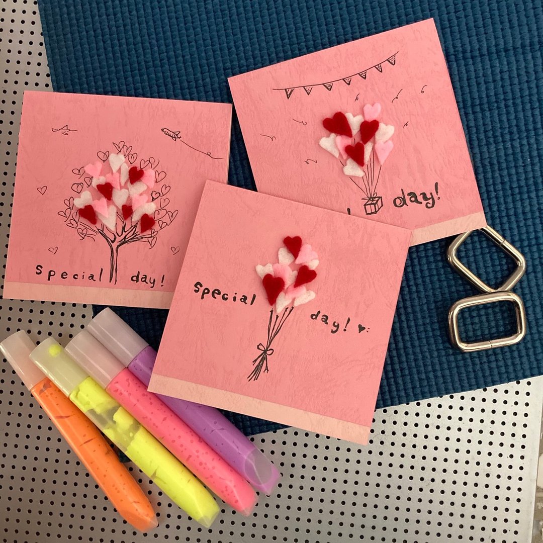 -现货-满满爱心/情人节卡片/纯手工制作/生日卡片/可定制 - 卡片/明信片 - 纸 