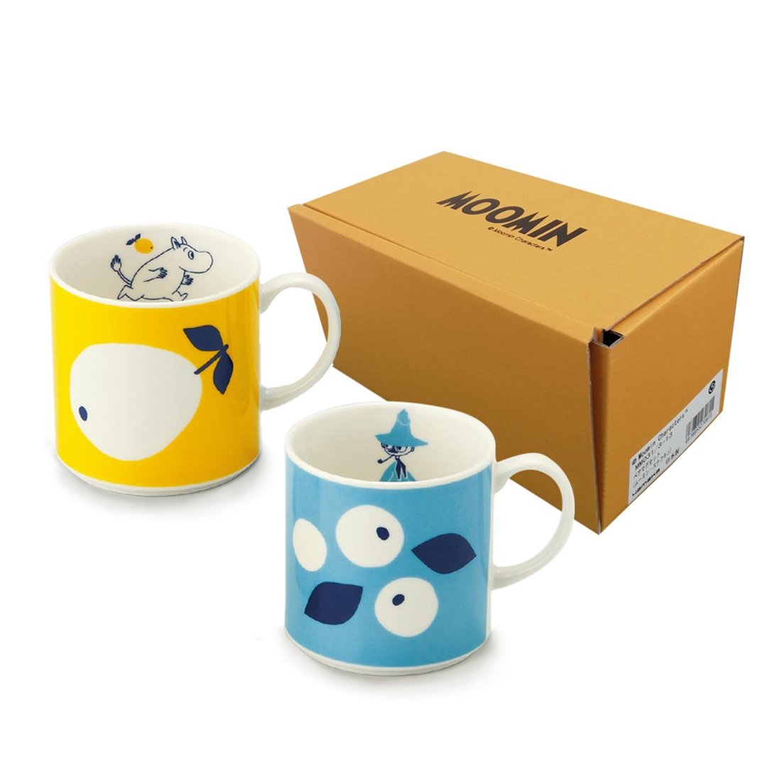 【日本山加yamaka】噜噜米彩绘陶瓷马克杯礼盒2入组 (MM0313-13) - 咖啡杯/马克杯 - 瓷 白色