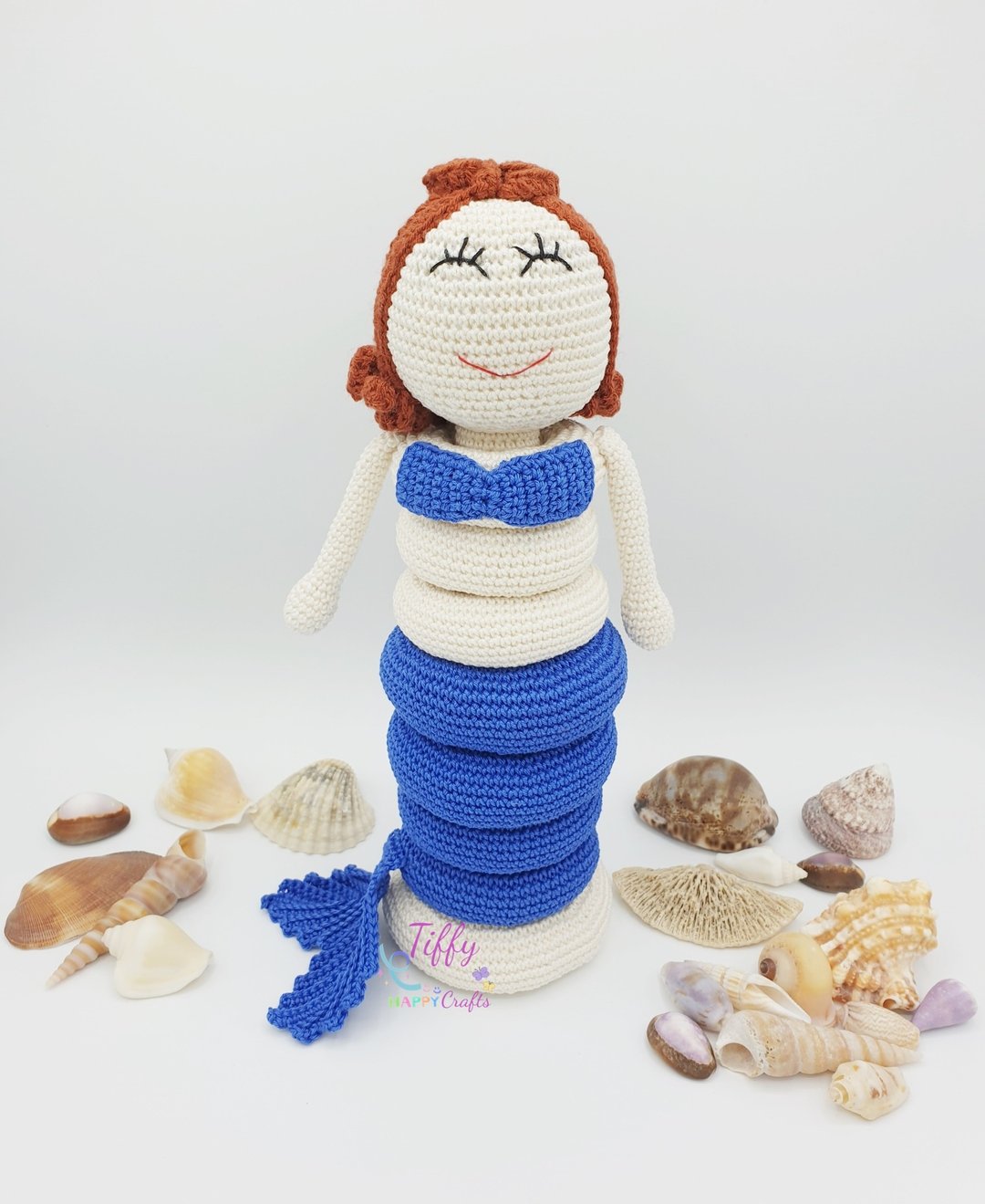 蒂菲美人鱼堆叠玩具 | Amigurumi 钩针图案 PDF - 手工艺教程/工具书 - 其他材质 