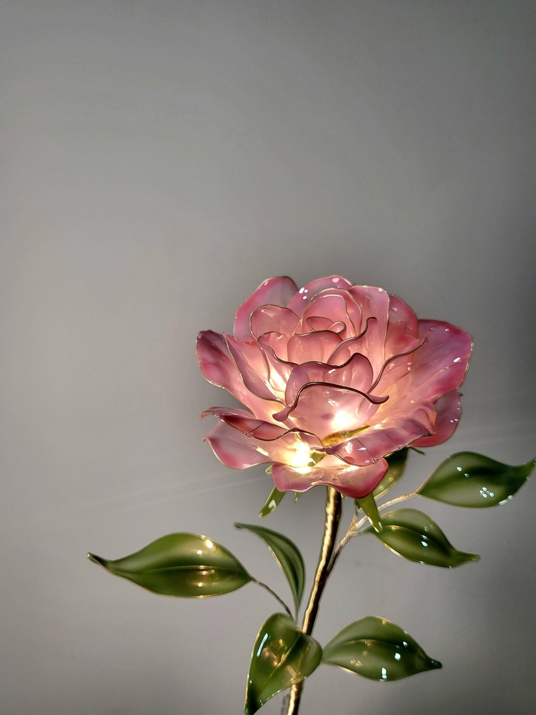 【诞生花灯】2 月・玫瑰花。小夜灯。生日礼物 - 灯具/灯饰 - 树脂 