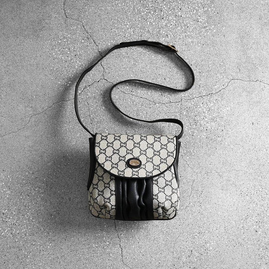 GUCCI Plus 古董包 / 中古精品、古董肩背包、二手精品、古董精品 - 侧背包/斜挎包 - 真皮 蓝色