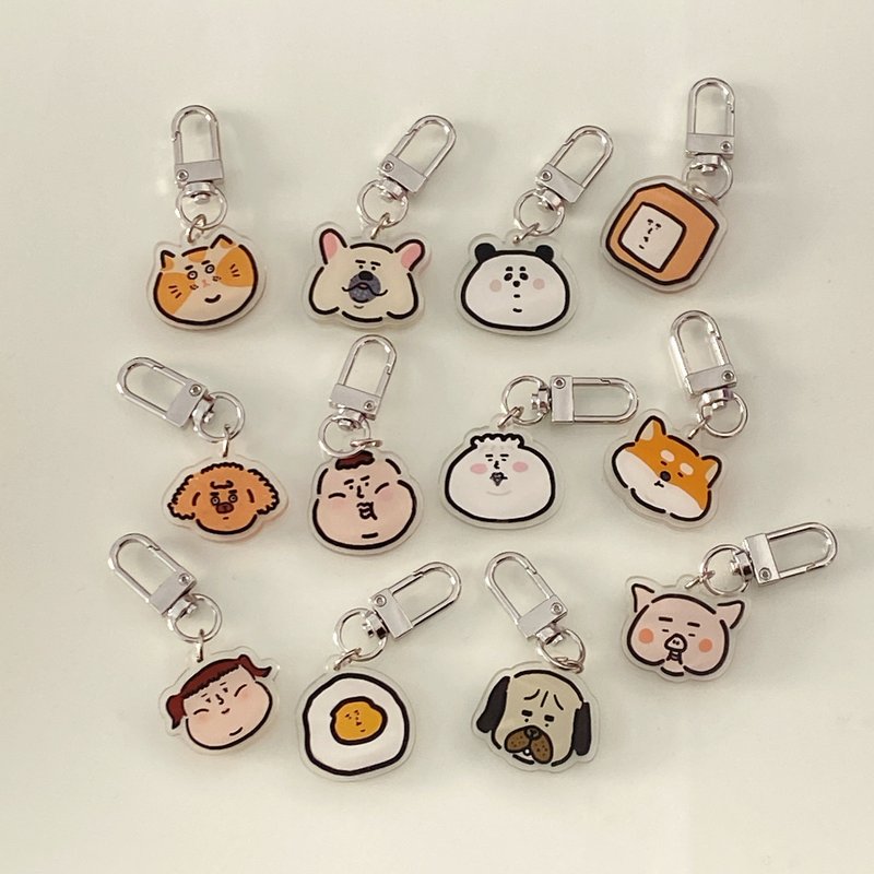 胖比全角色    压克力吊饰 - 吊饰 - 塑料 透明