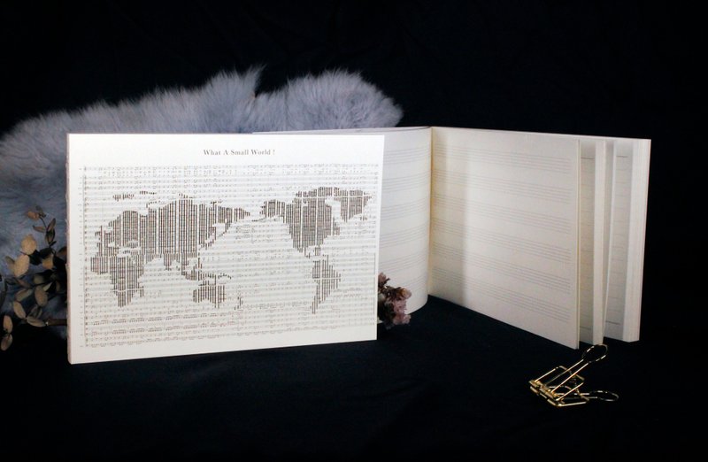 【乐谱笔记本】世界地图-小小世界手帐 - 笔记本/手帐 - 纸 白色