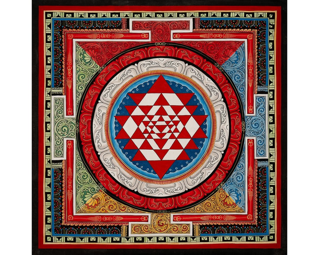 Shree Yantra 曼陀罗唐卡——通往显化与神圣结构之门 - 墙贴/壁贴 - 其他材质 多色