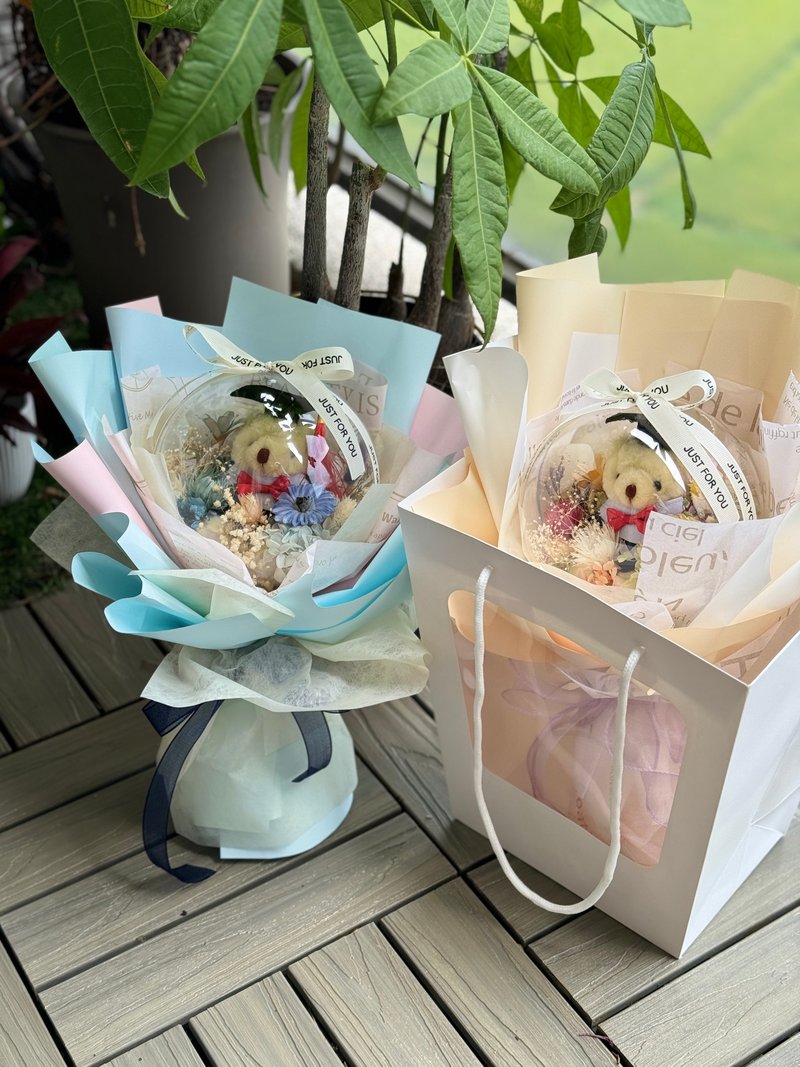 波波球  毕业花束含提袋 - 干燥花/捧花 - 植物．花 