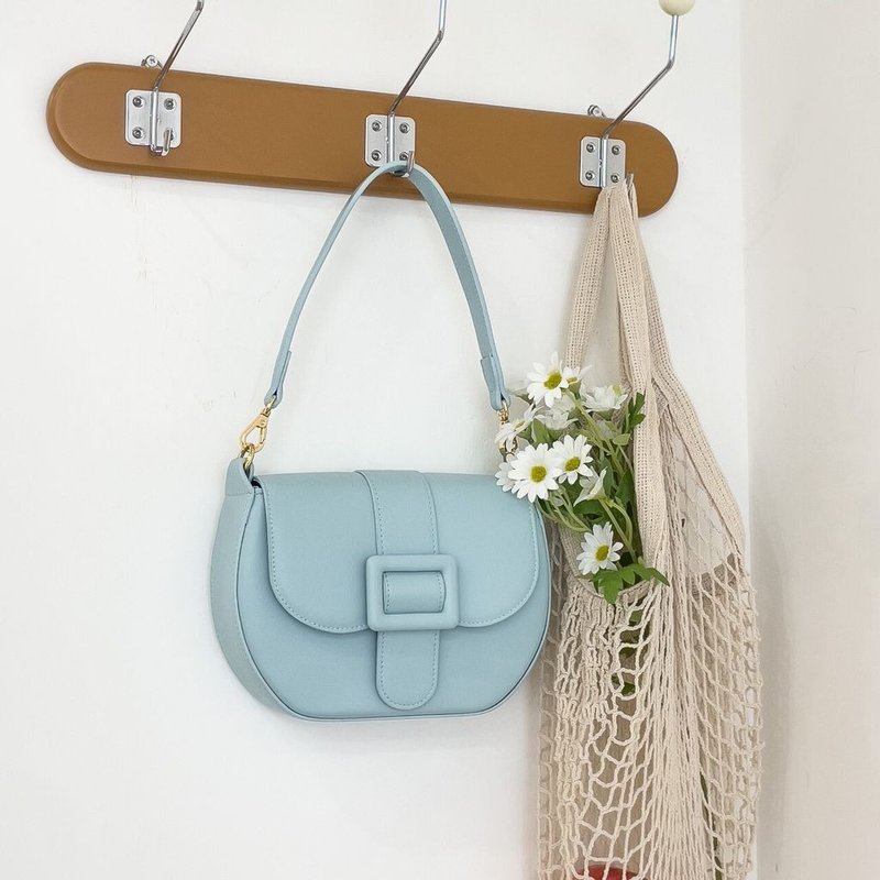 CURVE 马鞍单肩 斜背包∣淡绿 - 侧背包/斜挎包 - 其他材质 绿色