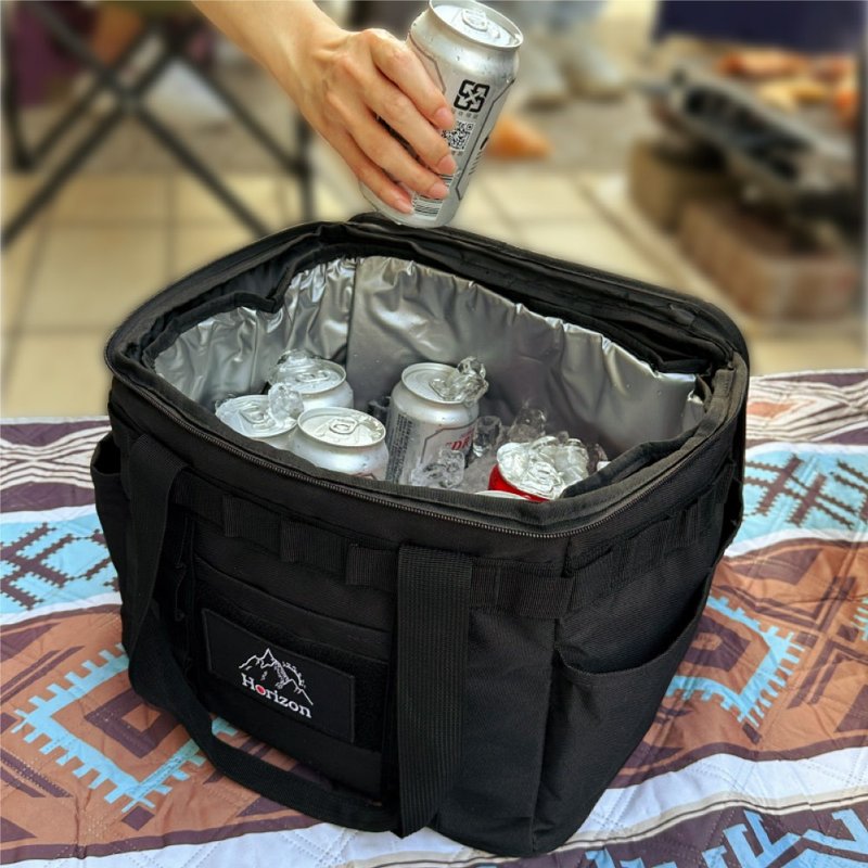 【Horizon天际线】黑化野营收纳袋/露营保冰袋 20L(沙色/黑色) - 露营用品 - 防水材质 