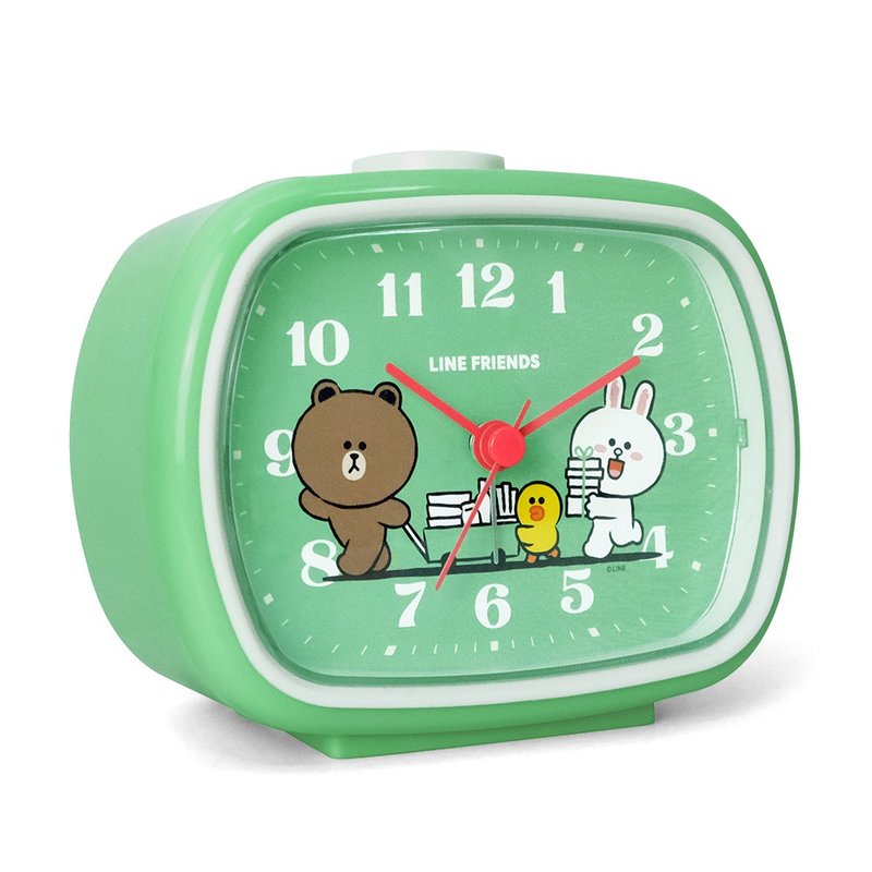 官方授权 LINE FRIENDS 一起爱地球闹钟 - 时钟/闹钟 - 塑料 绿色