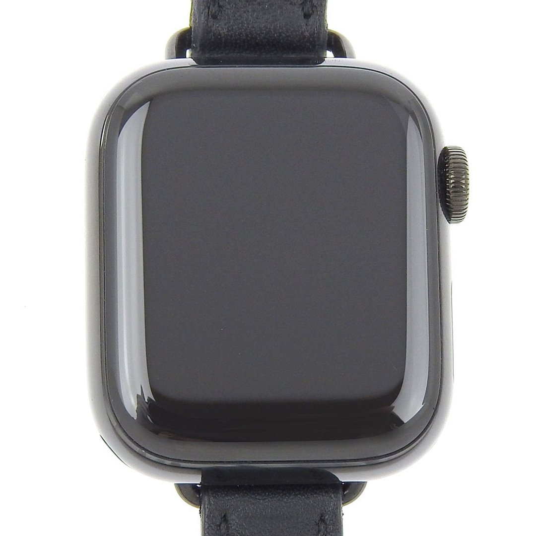 【日本直送】爱马仕 HERMES Apple Watch 联名款 腕表 GPS Series 7 WR-50M Z 石英 数位显示 女性用【二手】 - 女表 - 不锈钢 黑色