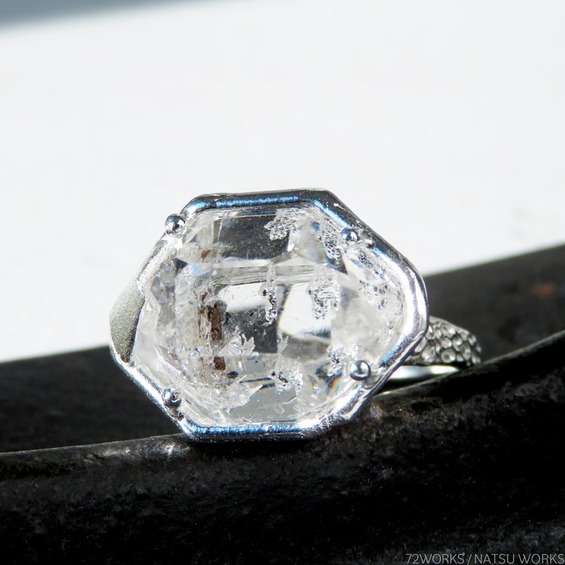 Herkimer Diamond Ring - 戒指 - 宝石 透明