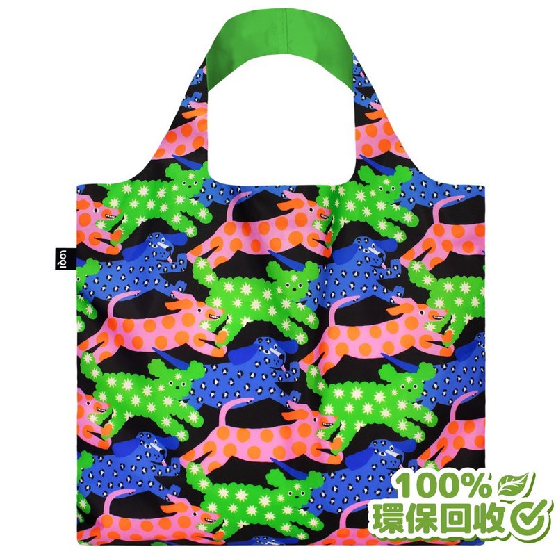 LOQI 环保材质春卷包/购物袋-汪哪跑(无扣带、无暗袋) - 侧背包/斜挎包 - 聚酯纤维 多色