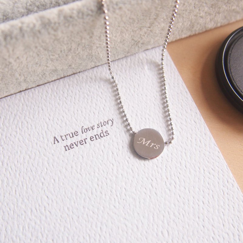 免邮优惠：爱。无尽【Mrs】纯银项链 - 颈链 - 其他金属 金色