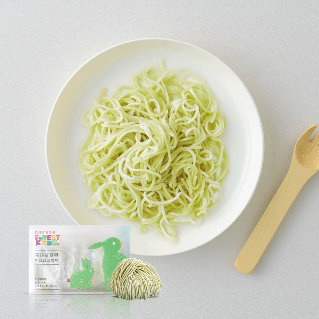【森林面食】宝宝面新鲜蔬菜口味(纯面条8入) - 其他 - 新鲜食材 绿色