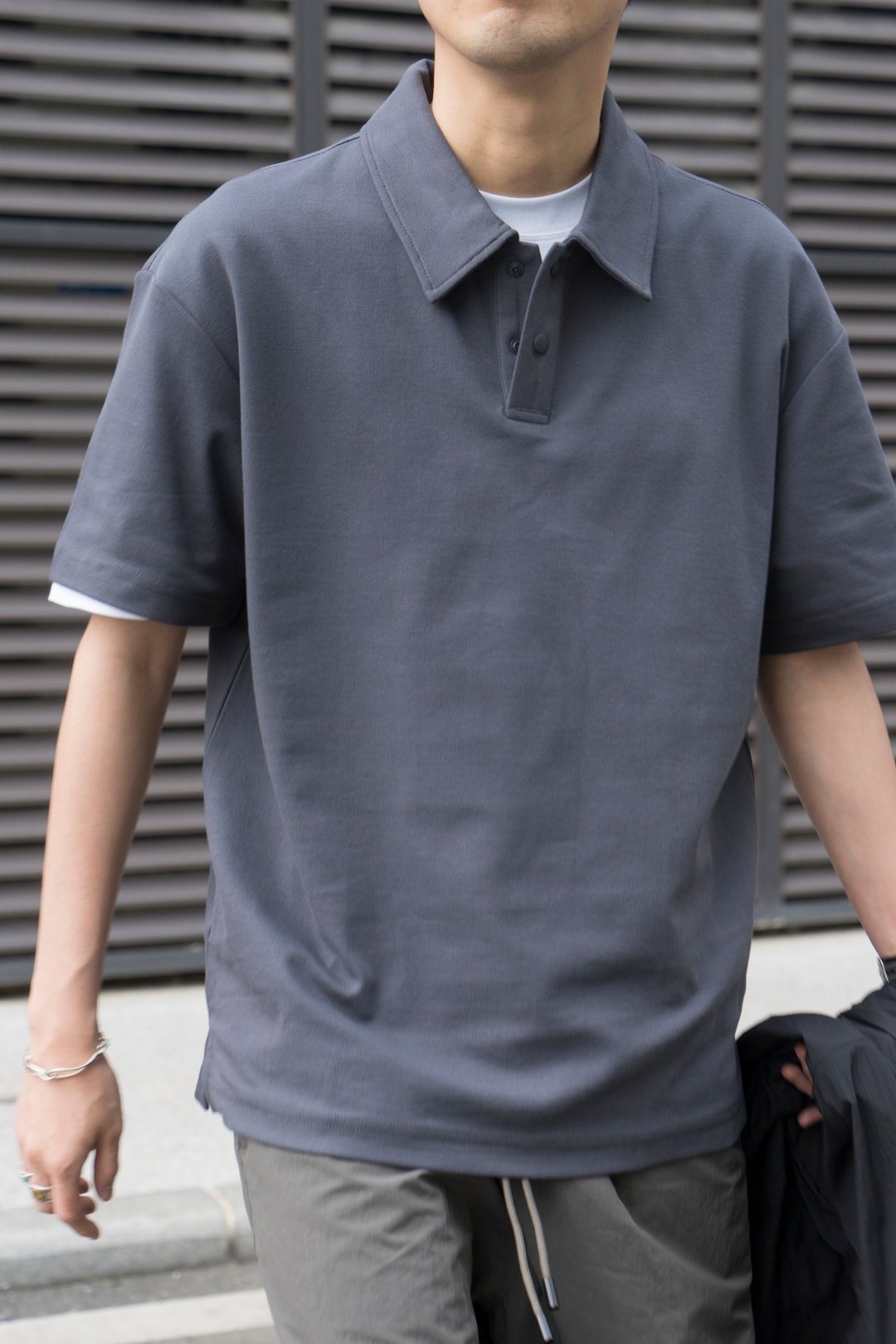 POLO 夏季舒適透氣基本款短袖 戶外運動寬鬆質感設計翻領短T - 男装上衣/T 恤 - 棉 