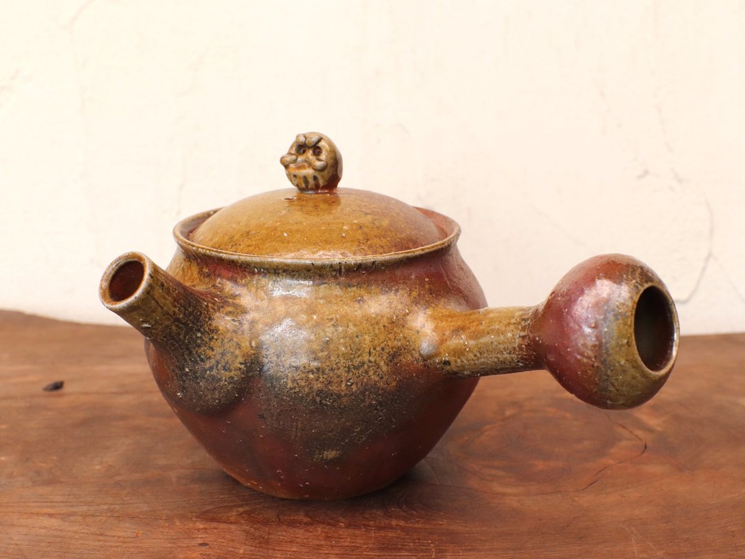 备前烧 茶壶・达摩 k1-099 - 茶具/茶杯 - 陶 咖啡色