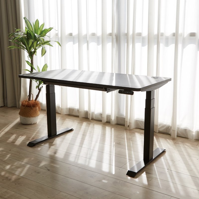 抗噪双马达三节式电动升降桌-180CM - 餐桌/书桌 - 其他金属 黑色