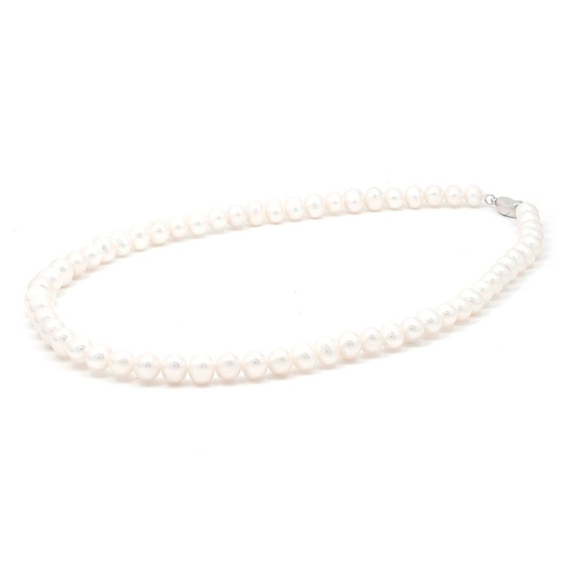 【正佳珠宝】淡水珍珠 顶级高光润泽 6.5-7.5mm 珍珠项链 - 项链 - 珍珠 多色