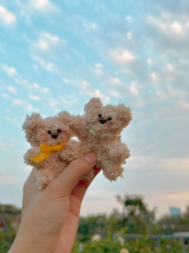 毛绒小熊桌上摆件.摆饰 毛根扭扭棒手作动物玩偶 - 摆饰 - 其他金属 卡其色