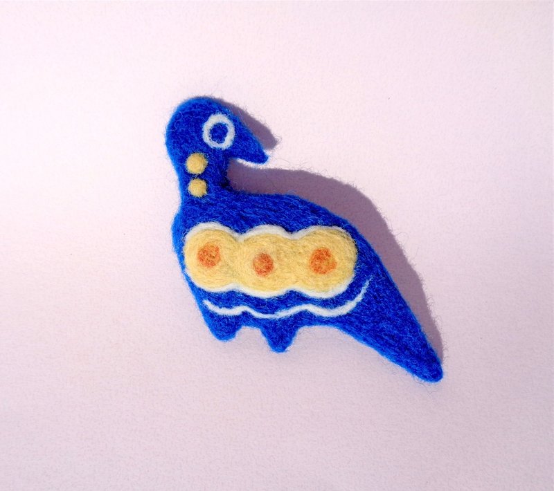 Picave 蓝鹊羊毛毡胸针 - 胸针 - 羊毛 蓝色