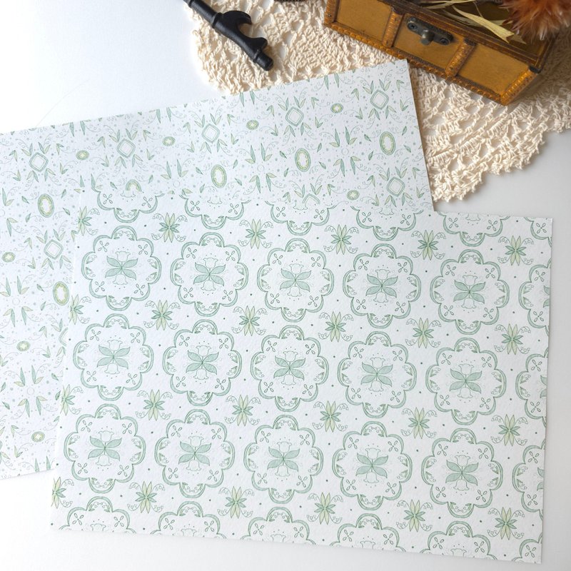 铃兰原创插画设计纸2 - 纸盒/包装盒 - 纸 绿色