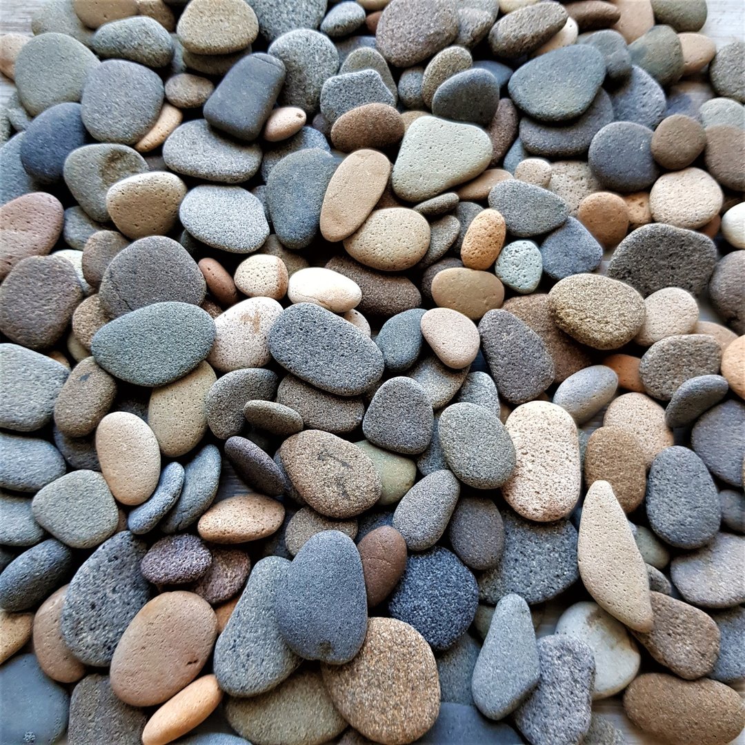 Small flat stones of the Japan Sea. 200 grams - 其他 - 石头 多色