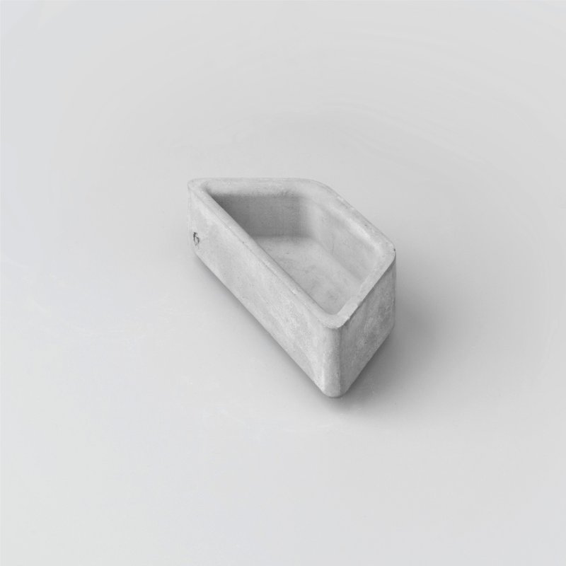 Hex : 1/2号 圭藻水泥置物盒 - 收纳用品 - 水泥 灰色